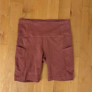 Lululemon sz 8 Fast and free shorts 8” cool version cherry tint
